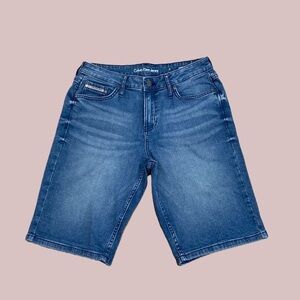 CALVIN KLEIN WOMEN DENIM CITY SHORTS HIGH-RISE BLUE SIZE 6